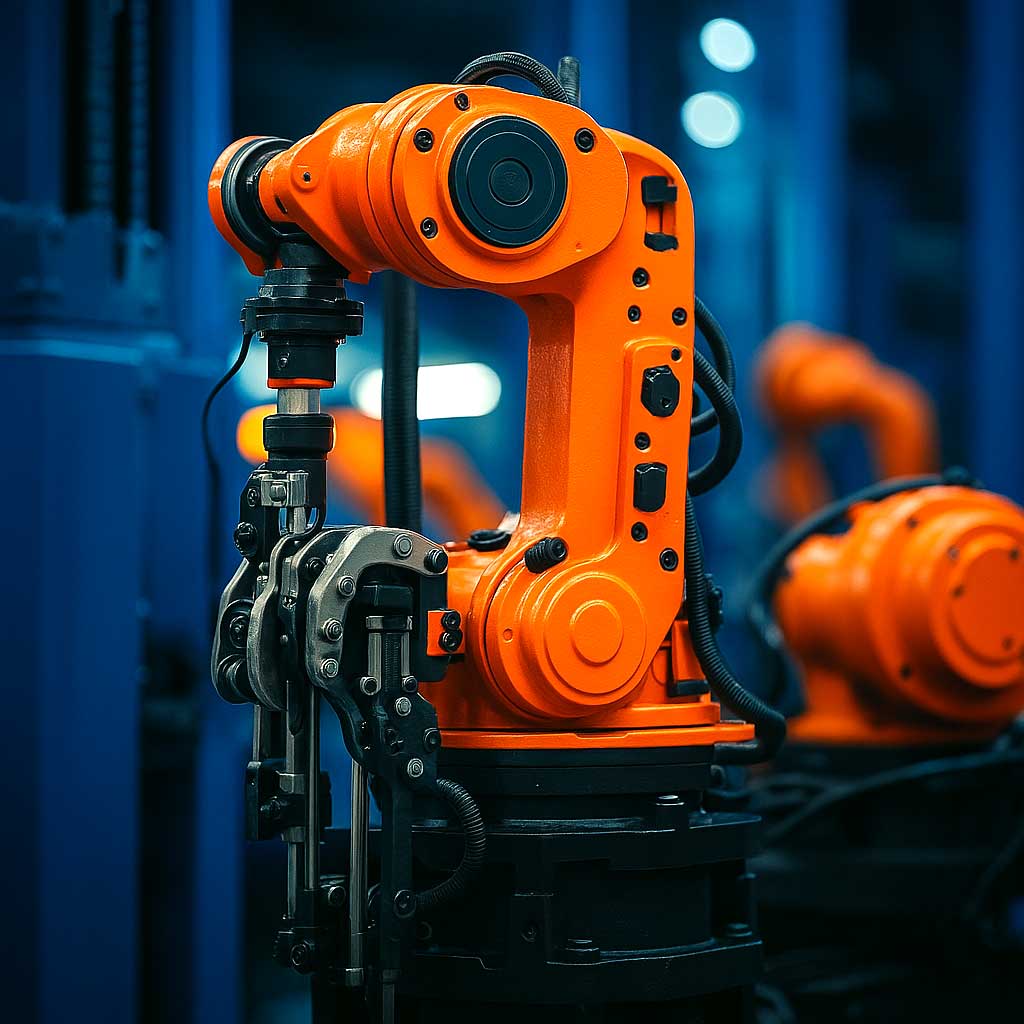 li2pps: Branche Industrie und Automatisiserung: Darstellung eines Industrieroboters für die Fertigung